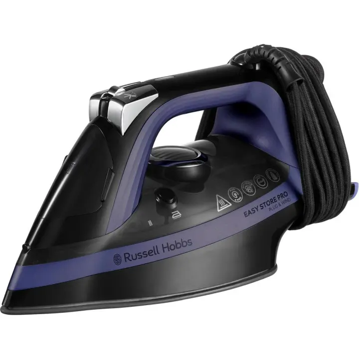Russell Hobbs Plancha De Ropa Easy Store Pro 26731-56 | 2400W, Suela De Cerámica, Golpe De Vapor 200g, Cable Enrollable y Clavija se Encaja en Base para Guardar, Ajuste Automático De Temperatura Según Tejido - 1