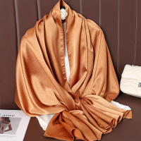 Pañuelo De Seda Lujoso Para Mujer En Color Sólido Moda Comodidad Y Versatilidad Shawl Muffler Neckerchief Bandanna Para Exterior - details 49