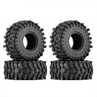 RS Juego De 4 Piezas De Rueda De Llanta De Goma Y Encaje Para RC Crawler 1/10 TRX4 Axial SCX10&SCX10 II RBx10 Metal Color Negro - details 7