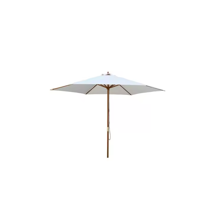 PARASOL MADERA NATURAL 3M Ø  MASTIL 38mm COLOR CRUDO EHLIS DE SUINPLAS DECORACIONES - 1