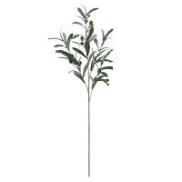 Rama De Olivo Artificial Con Hojas Verdes Y Frutas Plantas Falsas Para Decoración De Hogar Fotografía De Bodas Y Exhibiciones Material Plástico - details 2