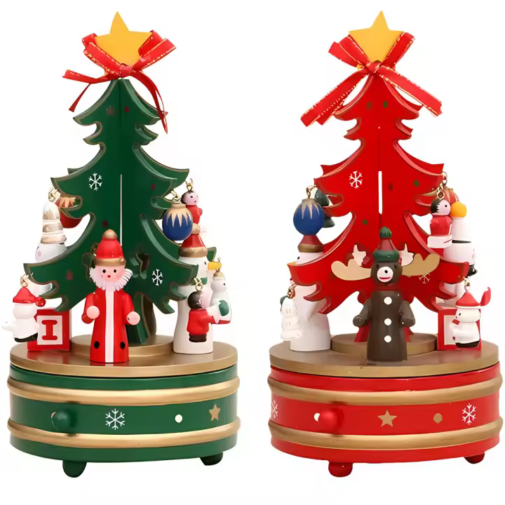 Caja de Música de Navidad con Hermosa melodía y Diseño tridimensional para decoración Festiva - 1