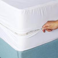 Funda de colchón impermeable completamente cerrada con cremallera, Sábana bajera a prueba de polvo para cama doble, Twin, Full, Queen, King, 6 lados - details 1