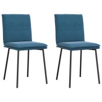 vidaXL Sillas de comedor 2 unidades terciopelo en color Gris claro/Verde oscuro/Negro y más | cómodas modernas ergonómicas para comedor cocina salón hogar - details 5
