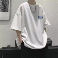 Camiseta De Poliéster Sólido Para Hombres Camiseta Casual De Verano Cuello Redondo Talla Grande Manga Corta Transpirable Ropa Unisex - details 0