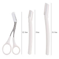 Karsyngirl Trimmer De Cejas Para Mujer Epilador Facial Raspador De Cabello De Cejas Acero Inoxidable Herramientas De Belleza 2/3 Piezas - details 0
