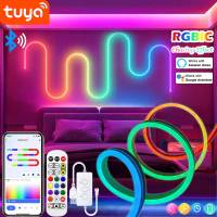 TUYA Fita De Leds Neón 5V 72LEDs/M Con Silicone Y Sincronización De Música RGBIC Dreamcolor Fita Cinegante Para Habitación - details 0