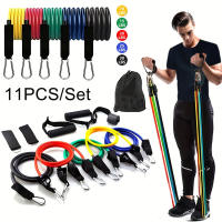 Set De 11 Piezas Bandas De Resistencia Para Ejercicio Elástico Equipo De Fitness Portátil Con Correa De Tobillo Expansor De Pecho - details 1