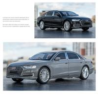 Coche De Colección Audi A8 De 1/24 En Metal Con Luz Y Sonido Puertas Abatibles Regalo Para Chicos Juguete De Movimiento Hacia Atrás - details 16