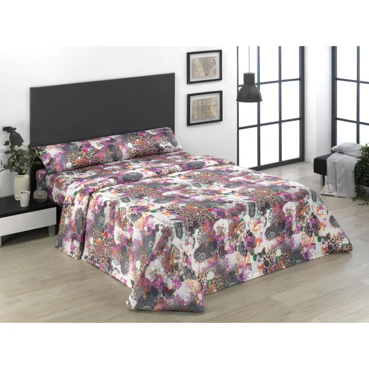 Novotextil Juego de Funda Nórdica 3 Piezas de Microfibra Suave Transpirable con Estampado Moderno Ideal Cama Individual o Doble Material de Alta Calidad Proporciona Confort Frescura Perfecta Todo el Año Suave al Tacto Resistente - 1