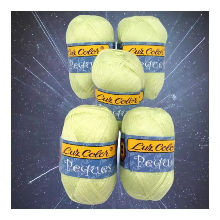 Lote 5 ovillos BABY LUZ de lana fina para tejer, marca LANAS LUZ COLOR - 1