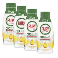 Fairy Platinum Gel - Detergente para Lavavajillas automático - Antiolor, Frescor Limon, Extra Brillante - PACK AHORRO: 4x504ml - Total 112 lavados. - details 0