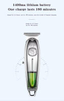 Cortador De Pelo Eléctrico Kemei KM-1949 Plata/Oro Profesional Recargable KM-2028 Trimmer Sin Cable Para Hombres Con Corte Rápido Y Ajuste De Longitud - details 5