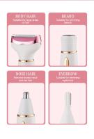 Epilador Eléctrico Para Mujer 4 En 1 Trimmer De Cabello Painless Portátil Adecuado Para Axilas Piernas Brazos Cara Y Barba - details 7