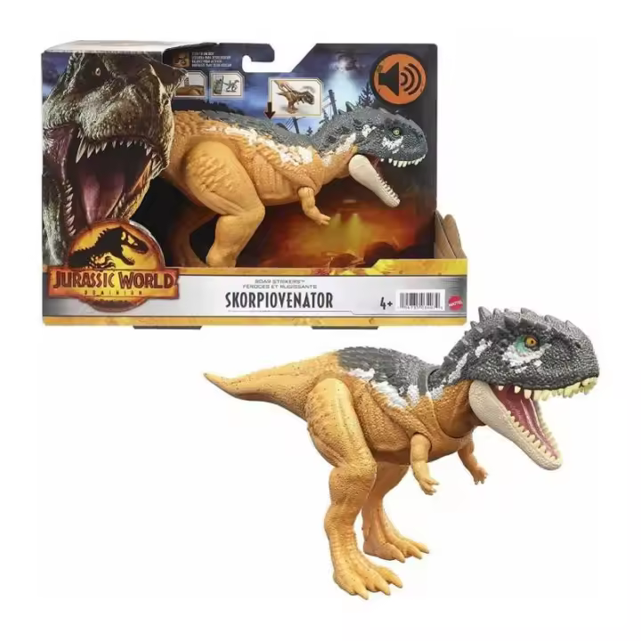 Jurassic World Skorpiovenator Ruge y Golpea dinosaurio de Mattel - 1