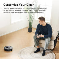 Proscenic Q8 MAX Robot Aspirador 4200 Pa, Navegación LiDAR, Autovaciado de Polvo, Autonomía 200 Min, Ideal para Hogares Grandes y con Mascotas, Control por Amazon Alexa, Google Home, Siri, IFTTT - details 10