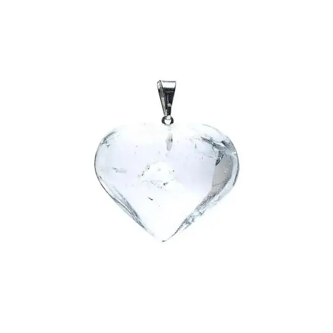 Cristal de Roca - Colgante Corazón de Piedra Curativa - 1