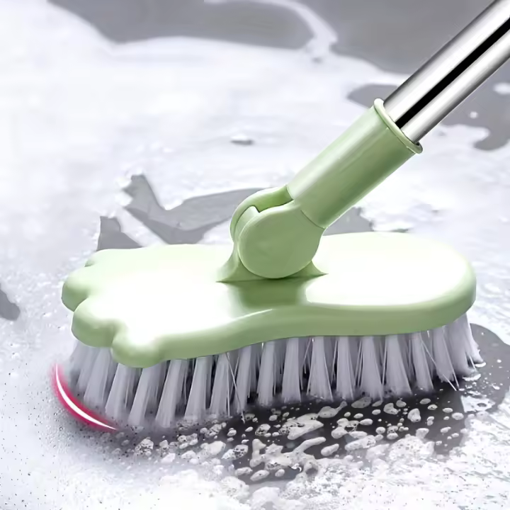 Cepillo Giratorio Telescópico De Cabeza Mate Para Limpieza Profunda De Gruesos Baño Cocina Piso Effortless 120cm - 1