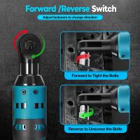 Juego De Llaves Eléctricas Inalámbricas 3/8" Con Batería Makita 18V 45Nm 320RPM Y 7 Soportes Herramienta De Reparación Y Mantenimiento - details 1