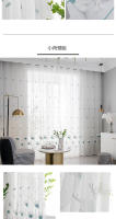 Cortina De Encaje Floral Coreana Pequeña Fresca Para Dormitorio Y Sala De Estar 1PC Translúcida Hecha De Poliéster 100% - details 2