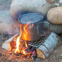 Malla De Asado En Acero Inoxidable Para Camping Grillete Cuadrado Redondo Herramienta De Barbecue Resistentes Al Calor Fáciles De Limpia Para Actividades Al Aire Libre Viajes Picnics BBQ - details 11