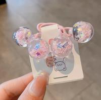 2PCS Cinturones Elásticos Para Niñas Con Lentejuelas Y Floral Accesorios De Cabello Kawaii Para Princesas Adecuado Para Niños Estilo Casual Multifuncional - details 4