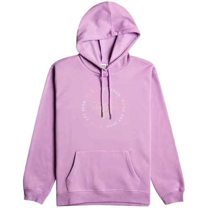 Sudadera con Capucha Roxy Surf Stoked A para niños unisex en color morado - 1
