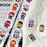 Nuevos 500PCS Pegatinas De Avengers Roll Estilo Kawaii Decorativas Para Niños Con Diseños De Hulk Iron Man Y Alliance MV Regalo Ideal - details 4