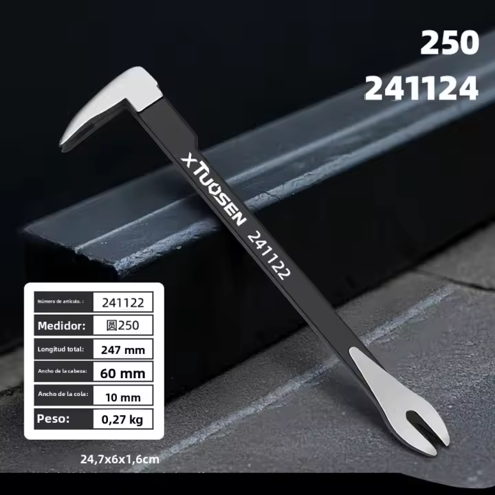 Herramienta De Extracción De Uñas Multifuncional Portátil Palanca De Acero Para Eliminar Clavos De Hormigón Adecuada Para Trabajos De Madera En El Hogar - 1