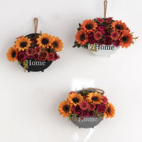1/4Pcs Flores Artificiales De Girasoles Y Peonías Decoración De Otoño Y Verano Faux Silk Bouquet De Flores Para El Hogar - details 1