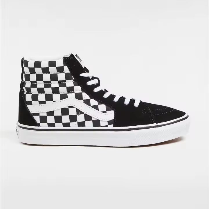 Zapatillas Blanca y Negra Vans Checkerboard SK8-HI - 1