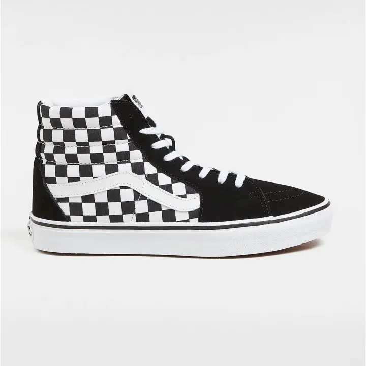 Zapatillas Blanca y Negra Vans Checkerboard SK8-HI - 1
