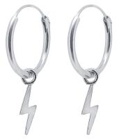 ENTREPLATA Pendientes Rayo Plata de Ley 925. Aros con Colgante. Originales para Mujer Hombre Niño - details 0