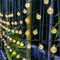 Cadena De Luces LED Solar Exterior 5m 20LED Luz Blanca Cálida Impermeable Para Decoración De Jardín Boda Navidad - details 3