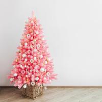 MEJORADA Árbol de Navidad Rosa Artificial Abeto Extra Relleno de Hoja Espumillón 150-300cm Arboles C/Soporte Metálico - details 4