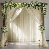Cortinas De Boda Elegantes Y Nobles (150x300cm) Hexagonales Para Decoración De Eventos Y Fiestas Material De Poliéster Translúcido - details 7