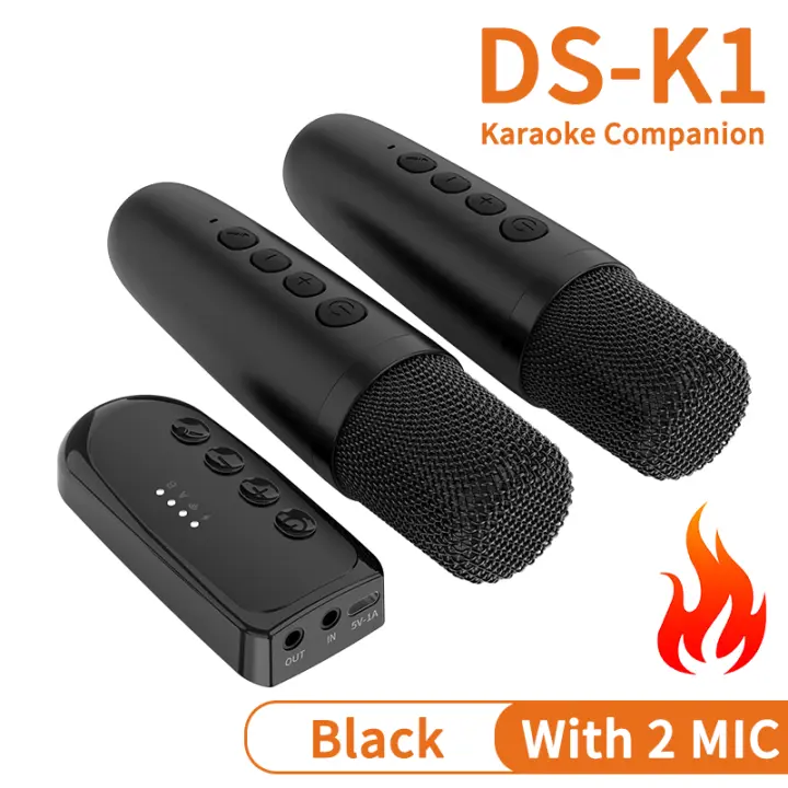 DS-K1 Karaoke Companion Bluetooth 5,3 Microfonos inalámstricos de bobina Móvil KTV DSP System mezclador 3,5 MM AUX Tipo-C Amplificador Host HIFI Estéreo enrollable para cable/Kit de coche/PC/TV/Proyector/teléfono - 1