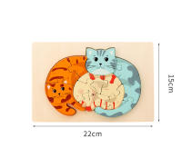 Rompecabezas De Madera Educativo Montessori Animales Dibujos Animados Juego De Inteligencia Para Niños Regalo De Aprendizaje Temprano - details 11