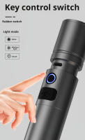 Lámpara De Mano Multifuncional Recargable USB Con Lente Zoom Telescópico Luz Blanca Laser De Alta Potencia Para Exteriores Resistente Al Agua Con Batería De Aluminio - details 13