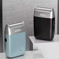 Afeitadora Eléctrica Para Hombres Recargable Por USB Con Trimmer De Barba Afeitadora Portátil De Acero Inoxidable Para Rostro Regalo De Navidad Perfecto - details 2