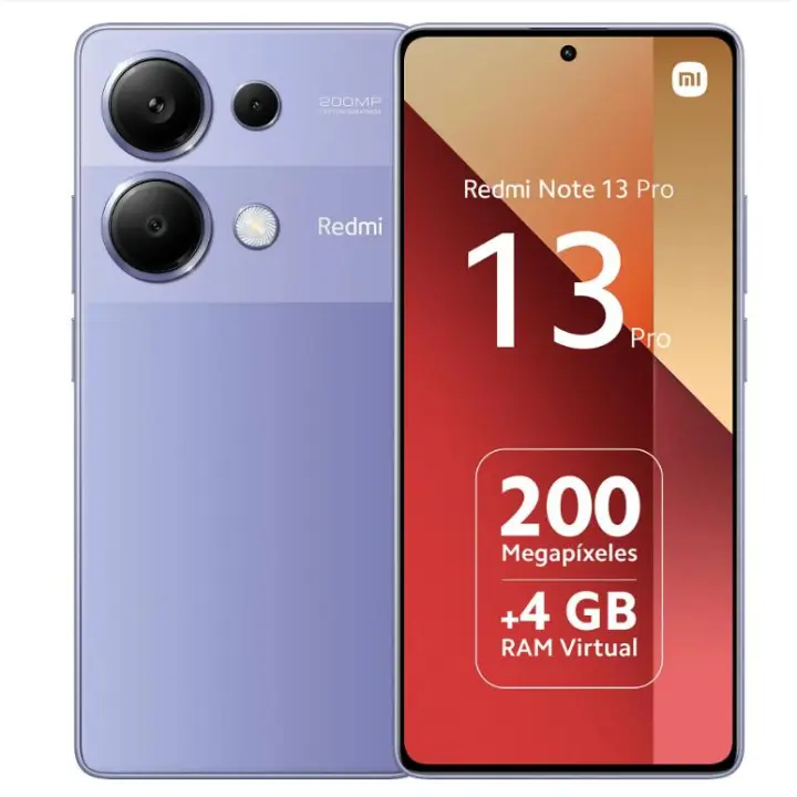 Móvil - Xiaomi Redmi Note 13 Pro, Midnight Black, 256 GB, 8 GB RAM, 6.67" Full HD+AMOLED, MediaTek Helio G99 Ultra, 5000 mAh, Android - 1