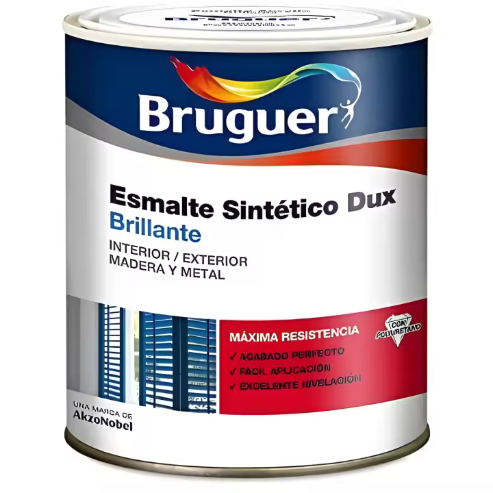 Bruguer Esmalte Sintético Brillante Negro 0,25L - Uso Universal para Puertas y Maquinaria - 1