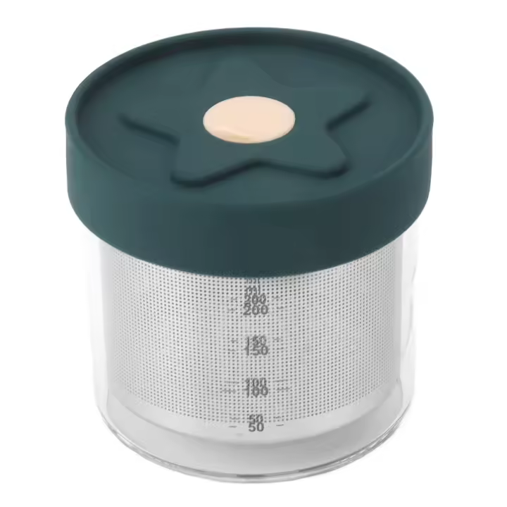 Contenedor de almacenamiento de alimentos de 200 ml, Organizador de alimentos para refrigerador con tapa Hermética y orificio de Drenaje - 1
