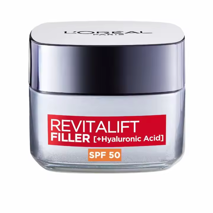 L'OREAL PARIS Revitalift Filler Ácido Hialurónico Crema Día SPF50 50 ml para Rostro Antiedad - 1