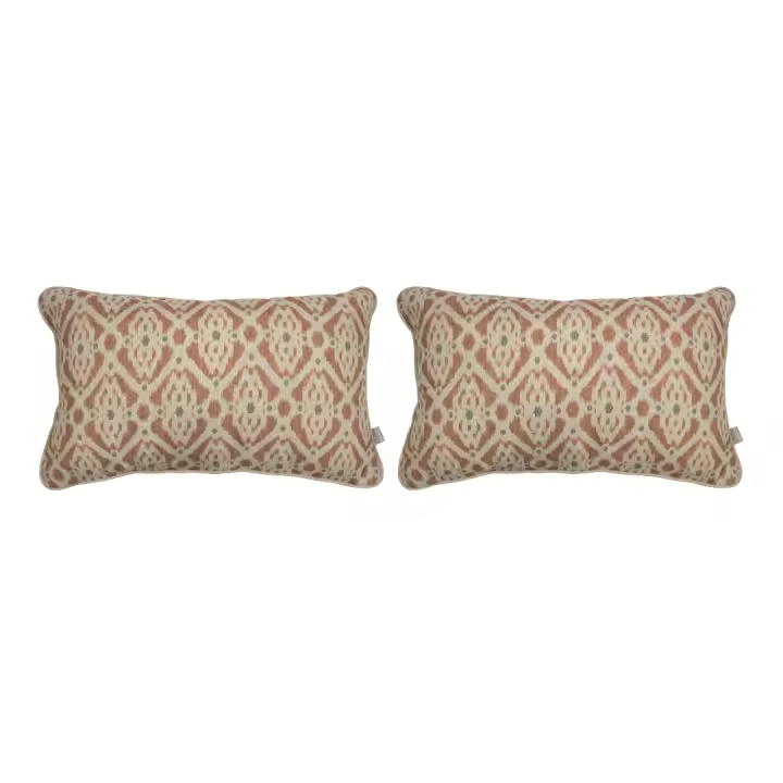 NAF NAF - 2 Fundas de cojín de decoración FORMENTERA COORD 30x50 cm 85% algodón 15% poliéster. Fabricado en España. - 1