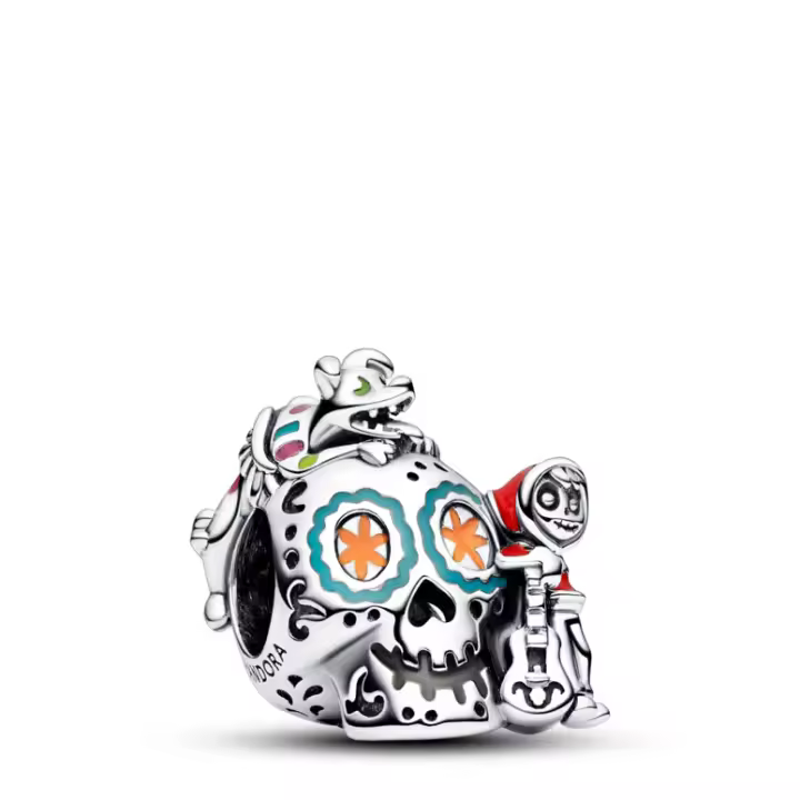 Pandora Charm Miguel & Calavera Dante Coco de Disney Pixar 792817C01 , para Mujer, Hombre, Unisex - 1