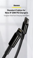 Cable De Datos Baseus PD 20W Para iPhone 14 13 12 pro Max Tipo C Carga Rápida Para Macbook iPad Mini Air 1m/2m Tejido Sin Químicos De Alta Preocupación Origen: China Continental - details 0