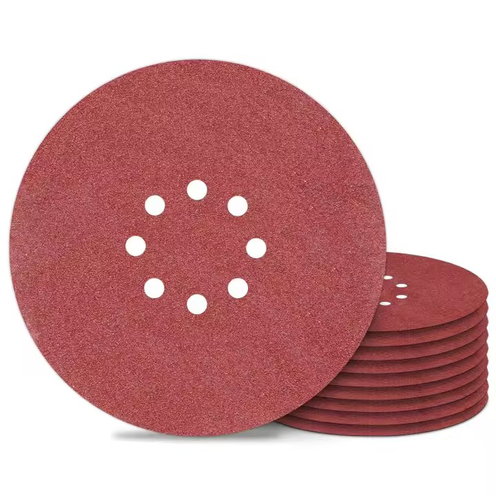Discos De Arena De 225mm 9 Pulgadas 8 Agujeros Para Madera Y Metal Herramienta De Pulido Y Moldeo De Grano 40-2000 - 1