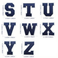26pcs Parches Bordados De Letras Azules Navy A-Z Para DIY Sastre Para Ropa Bolsos Sombreros Decoración Paquete De 1 Pieza - details 8