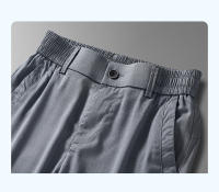 Pantalones Casuales Para Hombre Verano Lyocell Elásticos Cintura Media Gris Negro Negocios Talla 28-38 Ropa De Marca - details 10